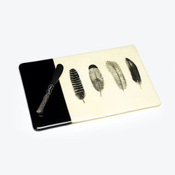 Feathers Cheese Platter<br>11” x 7”