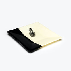 Feathers Dinner Plate<br> 9 ½” x 9 ½”